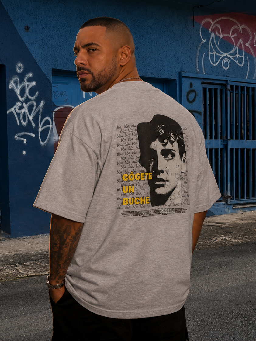 "Shhh" Unisex Oversize Tee (gris)