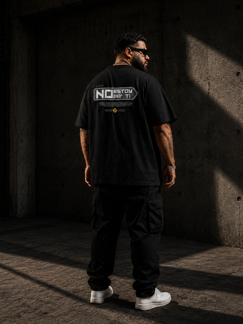 "Pa' Ti No" Unisex Oversize Tee (negra)