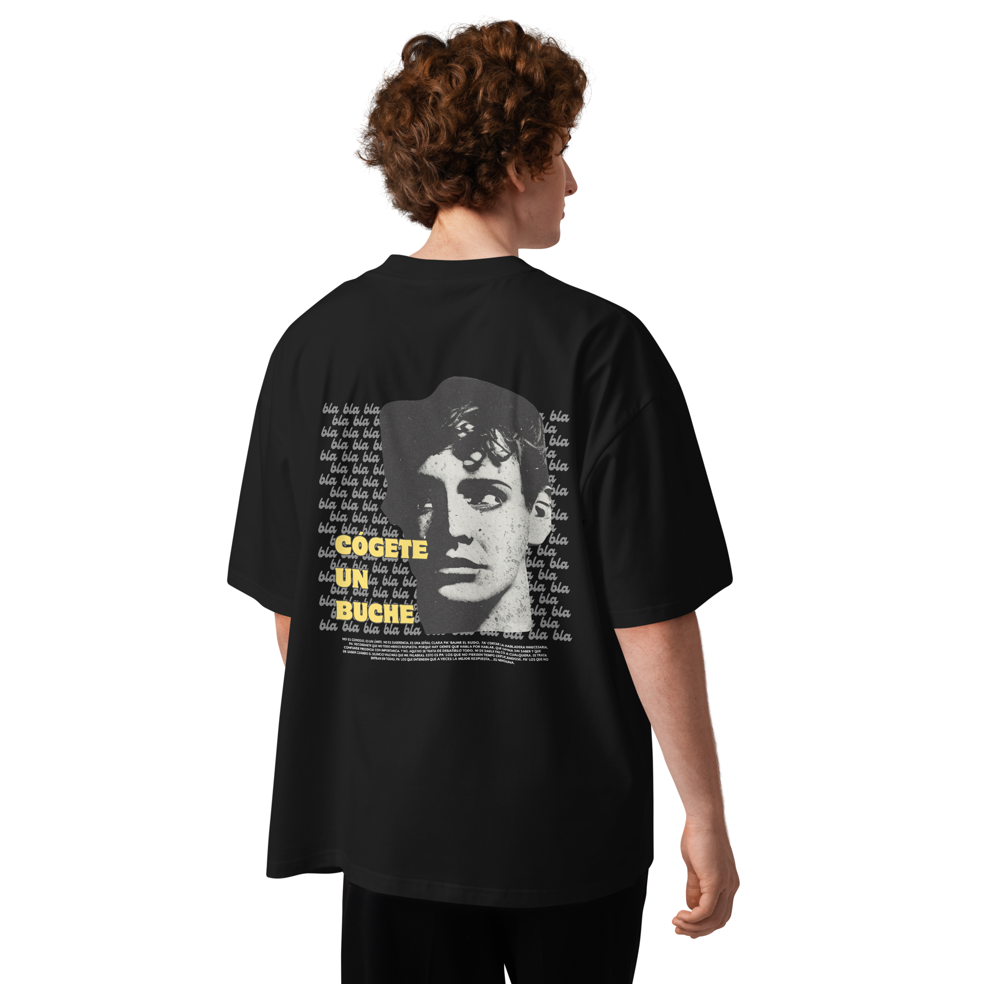 "Shhh" Unisex Oversize Tee (negra)