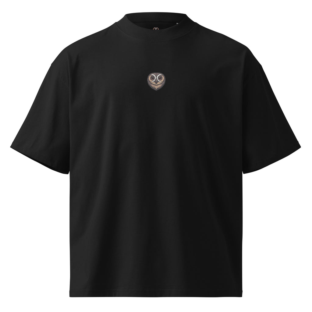 Camiseta oversize negra "Sin Permiso" con logo MúkaroPR al frente — streetwear boricua unisex
