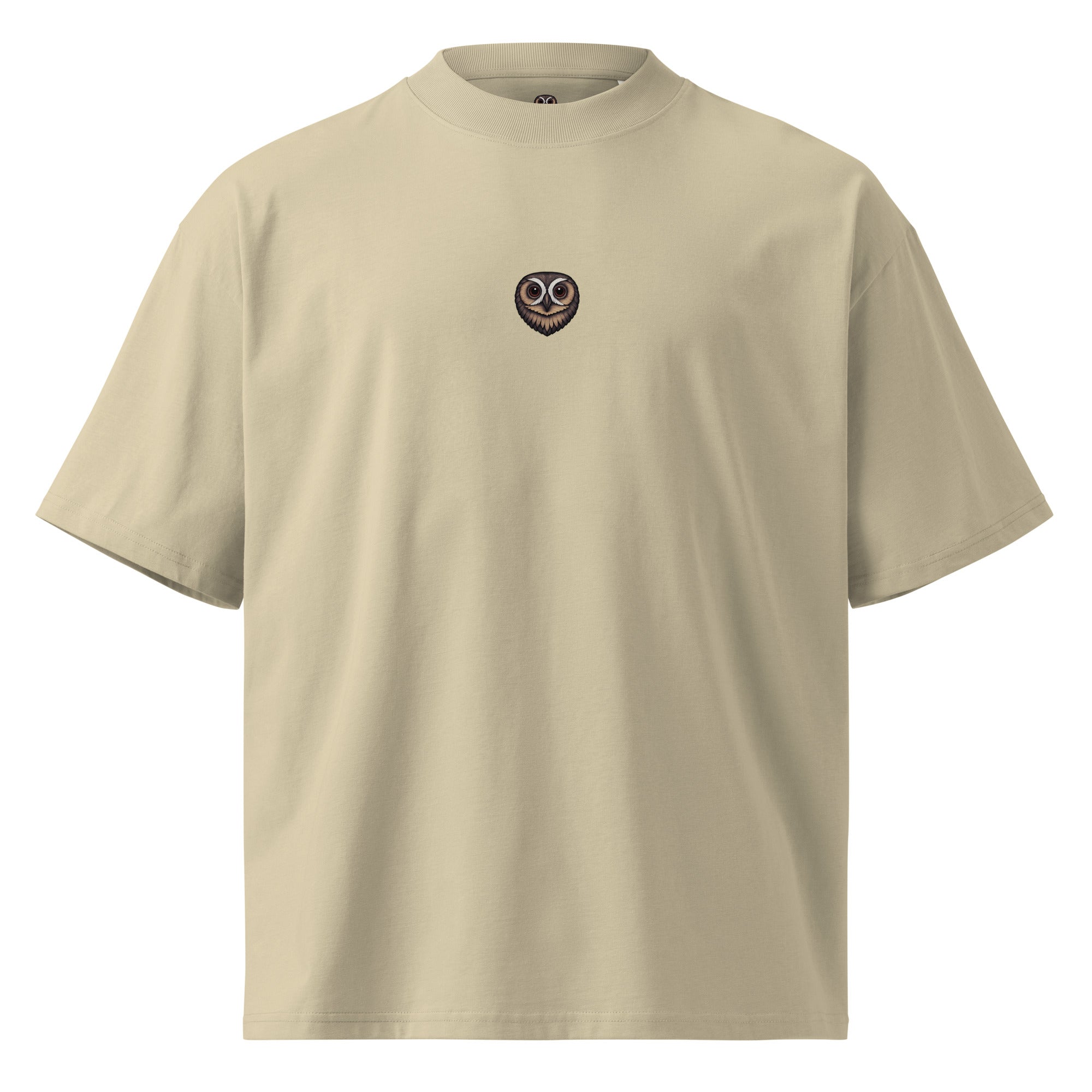 Camiseta oversize crema "Pa' Ti No" con logo MúkaroPR al frente — streetwear boricua unisex