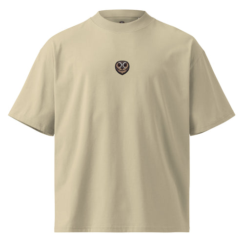 Camiseta oversize crema "Pa' Ti No" con logo MúkaroPR al frente — streetwear boricua unisex