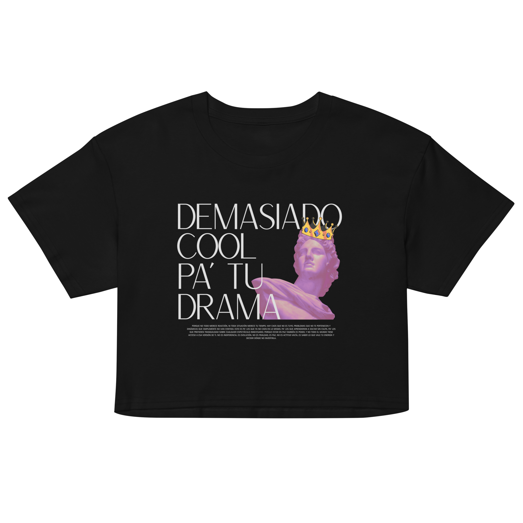 "Demasiado Cool" Crop top (negra)